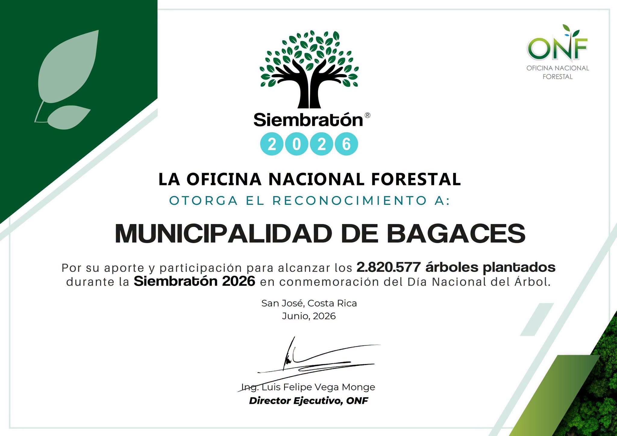 Reconocimiento Sembratón 2026